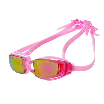 Pink glasses for swimming isolated on transparent background. Swimming goggles isolated. Pink swim goggle