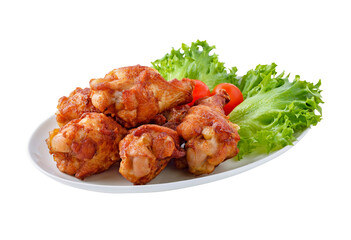 Fried Chicken and salad transparent png
