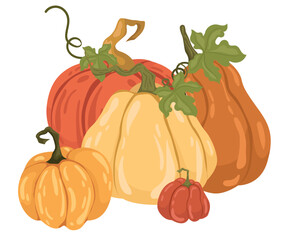 Pumpkin day card or background. 