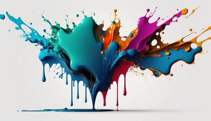 Abstract paint splash isolated on white background