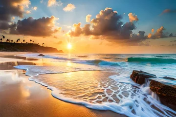 Foto auf Acrylglas sunset on the beach © Muhammad Ali