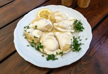 Traditional Polish Pierogi, Cooked Dumplings, Ravioli