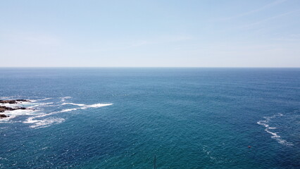 photography with drone of yachts in santa maria beach cabo san lucas california mexico
