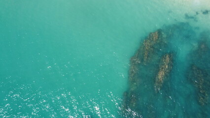 photography with drone of yachts in santa maria beach cabo san lucas california mexico