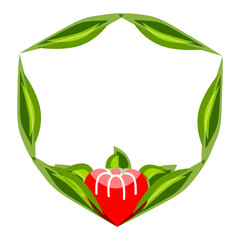 Vector Leaf  with Natural Ecology Abstract Design Concept, Logo, Logotype element for template. - stock vector