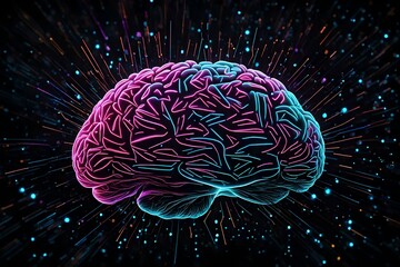 closeup of human brain
