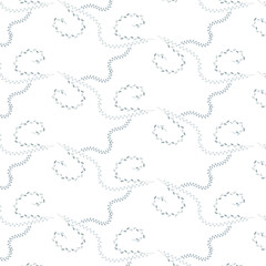 pattern with leafs and white flowers