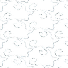 pattern with leafs and white flowers