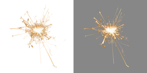 Sparkler light png. Burning sparkler fire with sparks flying around. Isolate on a transparent background. Fireworks.  bengal fire 