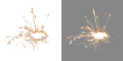 Sparkler light png. Burning sparkler fire with sparks flying around. Isolate on a transparent background. Fireworks.  bengal fire 