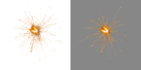 Sparkler light png. Burning sparkler fire with sparks flying around. Isolate on a transparent background. Fireworks.  bengal fire 