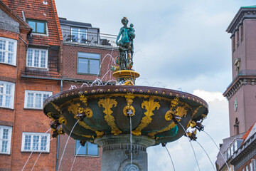 fountain of neptune in piazza navona city
