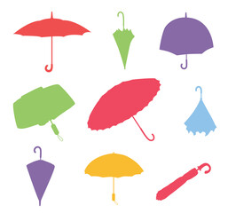 Umbrella silhouettes 