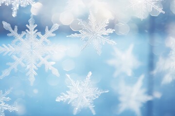 Snowflakes Overlay - Winter Cascade of Delicate Snow - Soft Focus - AI Generated