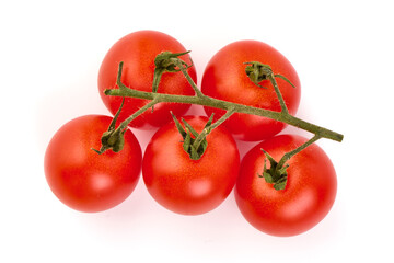 Tomatoes isolated on white background.