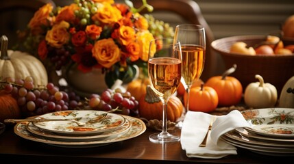 Naklejka na ściany i meble Elegant Thanksgiving Feast