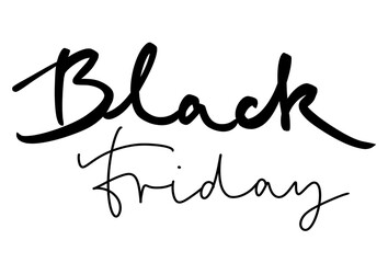 Black Friday lettering with bold and monoline typo