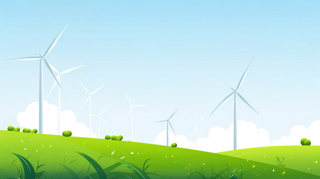 minimalist renewable energy power  illustration