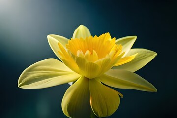 Obraz na płótnie Canvas beautiful daffodil flower with black background