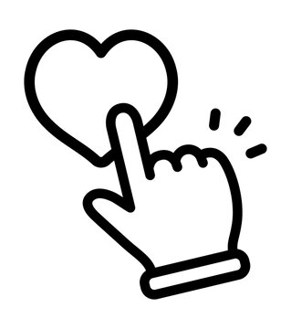 recommend clip art: ハートと指差しポインター