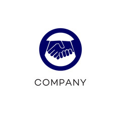 Fototapeta premium Handshake friends commitment marketing management investment finance business meeting Logo, design, brand identity, icon, trademark, company logo, monogram editable