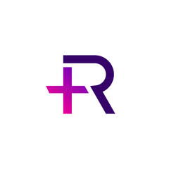 R PLUS ICON LOGO VECTOR TEMPLATE