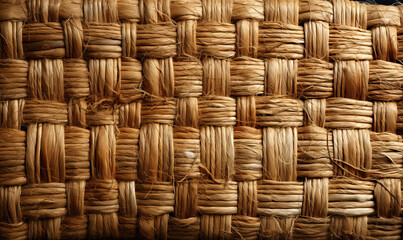 Textural background, old fabric of coarse-grained weave of threads.
