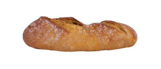 Long bread isolated on transparent background.