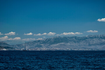 croatian sea and blue sky