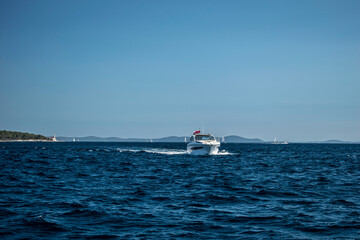 ship/boat at blue sea in croatia