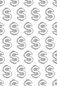 Abstract contour dollar pattern