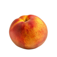 Fresh peach isolated on transparent background. Concept of healthy fruit.