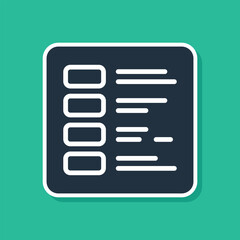 Fototapeta premium Blue Business finance report icon isolated on green background. Audit and analysis, document, plan symbol. Vector