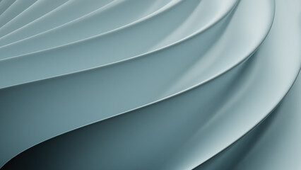Elegant Blue Wavy Abstract Lines and Curves, Aesthetic 3D Background, 3D render