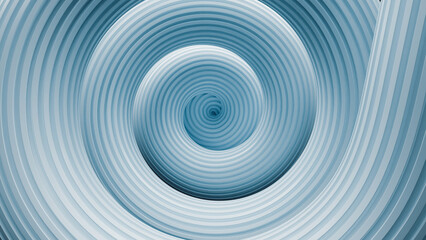 Mesmerizing Aesthetic, Blue Abstract Spiral With Shadows 3D Background, 3D render