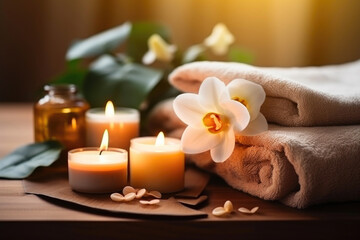 Serene Spa Massage Room with Aromatherapy Candles