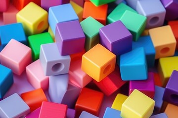 childrens cubes design scattered background