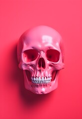 A strikingly minimalist and edgy representation of a skull, blending contemporary pop art with symbolic depth.