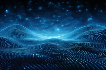 A mesmerizing backdrop featuring luminous blue ripples representing gravitational waves. Generative AI