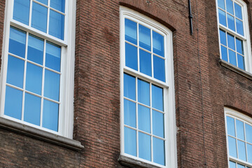 modern windows of a building