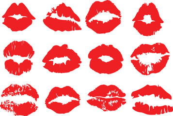 Lips Grunge Vector Pack