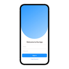Sign In Screen UI Concept. Sign in Button