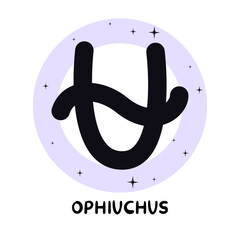 Ophiuchus, new zodiac sign, ophiuchus icon, zodiac icon set, 13 zodiac signs 