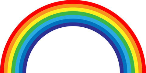 Obraz premium Rainbow vector illustration. Colorful abstract design. Color graphic symbol rain bow.