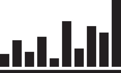 Fototapeta premium Chart vector icon business symbol. Finance rate diagram sign.