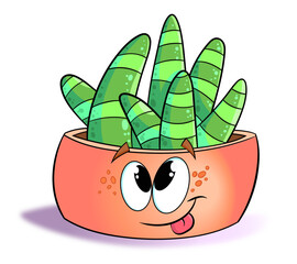 Cute cartoon cactus