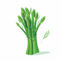 Asparagus in cartoon, doodle style. 2d vector illustration in logo, icon style. Black and white AI Generative
