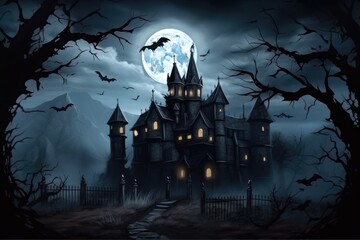 Fototapeta na wymiar Old spooky house