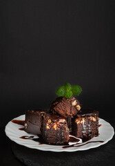 Nut Brownie, Homemade German Chocolate Cake, Chocolate Peanuts Cake, Brownie Square Piece