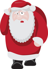 Tired Santa after new years celebration